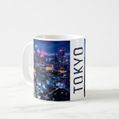 Tokio in der Nacht Kaffeetasse (Vorderseite Links)