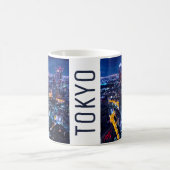 Tokio in der Nacht Kaffeetasse (Mittel)