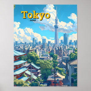 Tokio Japan Art Vintage Reise Poster