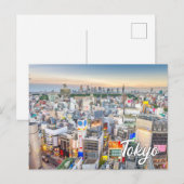 Tokio, Japan bei Sonnenuntergang Postkarte (Vorne/Hinten)