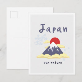 Tokio Japan Berg Vintage Reise Postkarte