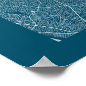 Tokio - Japan Dark Blue City Map Poster (Ecke)