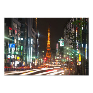 Tokio, Japan. Der Tokyo Tower ist ein Kommunikatio Fotodruck