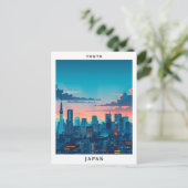 Tokio Japan Elegante Art Vintage Postkarte (Stehend Vorderseite)