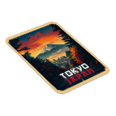 Tokio, Japan: Fuji und Stadtbild Magnet (Rechte Seite)