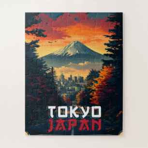 Tokio, Japan: Fuji und Stadtbild Puzzle