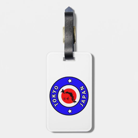 Tokio Japan Gepäckanhänger (Rückseite vertikal)