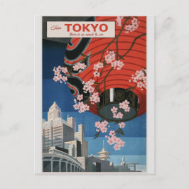 Tokio Japan Japanisches Vintage Travel Poster Postkarte