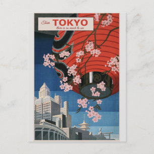 Tokio Japan Japanisches Vintage Travel Poster Postkarte