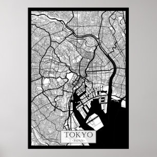 Tokio Japan Karte Poster
