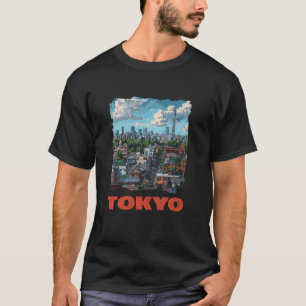 Tokio Japan Kultur Grafik Japanische Ästhetik T-Shirt