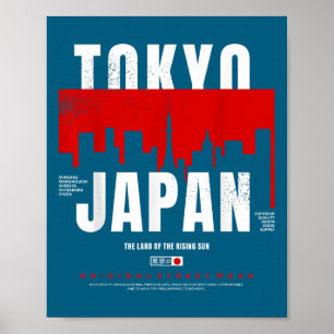 Tokio Japan Land der aufgehenden Sonne Original St Poster