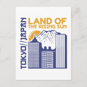 Tokio Japan Land der aufgehenden Sonne Stadtlandsc Postkarte