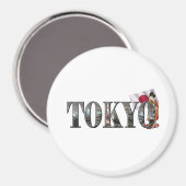 Tokio Japan Magnet (Vorderseite/Rückseite)