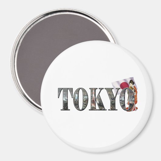 Tokio Japan Magnet (Vorderseite/Rückseite)