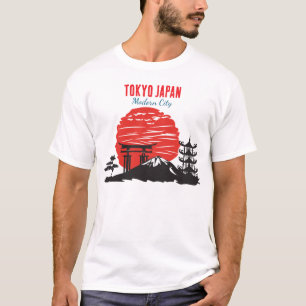 Tokio Japan – Moderne Stadt-Typografie-Design T-Shirt