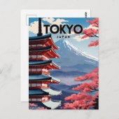Tokio Japan Nostalgie Postkarte (Vorne/Hinten)
