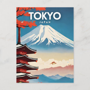 Tokio Japan Nostalgische Reise Postkarte