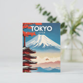 Tokio Japan Nostalgische Reise Postkarte (Stehend Vorderseite)