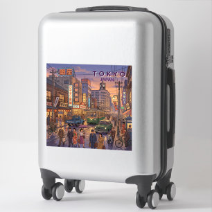 Tokio Japan Reise Kunst Vintage Aufkleber
