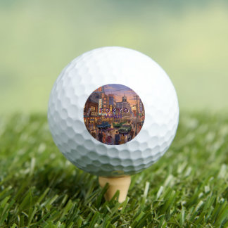 Tokio Japan Reise Kunst Vintage Golfball