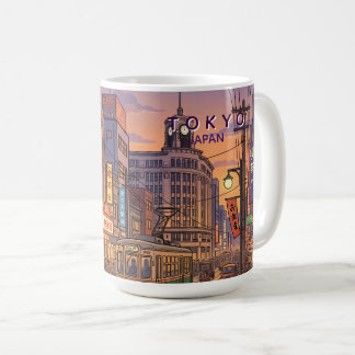 Tokio Japan Reise Kunst Vintage Kaffeetasse