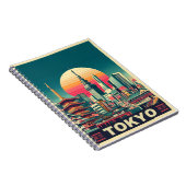 Tokio Japan Reise RETRO Geschenke Notizblock (Rechte Seite)