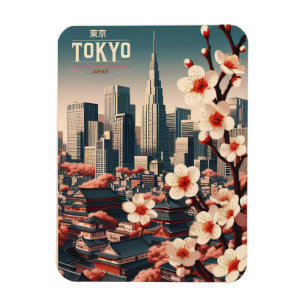 Tokio Japan Reise Vintage Geschenke Magnet