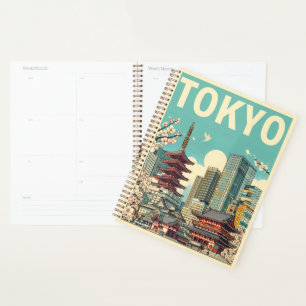 Tokio Japan Reise Vintage Geschenke Planer