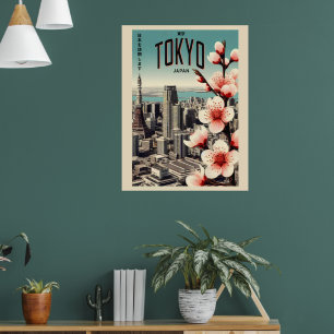 Tokio Japan Reise Vintage Geschenke Poster