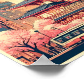 Tokio Japan Reise Vintage Geschenke Poster (Ecke)