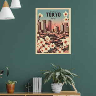 Tokio Japan Reise Vintage Geschenke Poster
