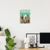 Tokio Japan Reise Vintage Geschenke Poster (Heimbüro)