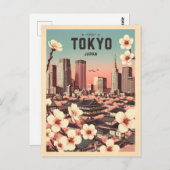 Tokio Japan Reise Vintage Geschenke Postkarte (Vorne/Hinten)