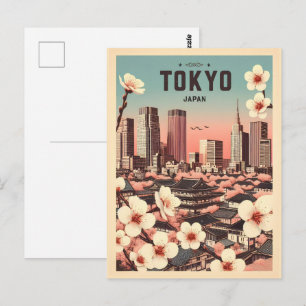 Tokio Japan Reise Vintage-Geschenke  Postkarte