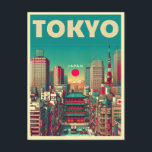 Tokio Japan Reise Vintage Geschenke Postkarte<br><div class="desc">"Tokio" "Japan" "Japanische Kultur" "Kirschblüten" "Fuji" "Sumo Wrestling" "Harajuku fashion" "Shibuya cross" "Tokyo skyline" "Ramen"</div>