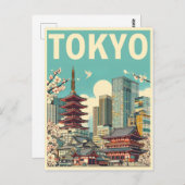 Tokio Japan Reise Vintage Geschenke Postkarte (Vorne/Hinten)
