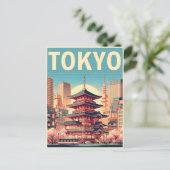 Tokio Japan Reise Vintage Geschenke Postkarte (Stehend Vorderseite)
