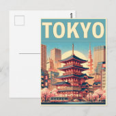 Tokio Japan Reise Vintage Geschenke Postkarte (Vorne/Hinten)