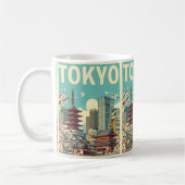 Tokio Japan Reise Vintage Lupen Kartengeschenke Kaffeetasse (Links)