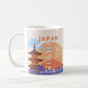 Tokio Japan Reisekunst Kaffeetasse