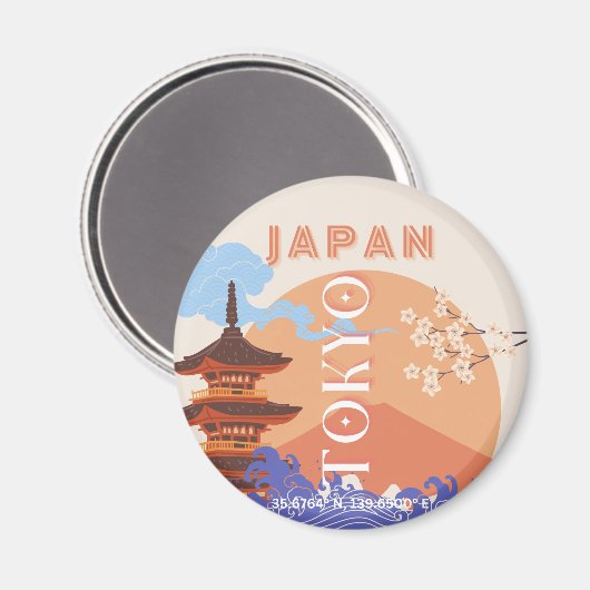Tokio Japan Reisekunst Magnet (Vorderseite/Rückseite)