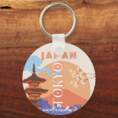 Tokio Japan Reisekunst Schlüsselanhänger (Rückseite)