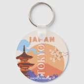 Tokio Japan Reisekunst Schlüsselanhänger (Rückseite)