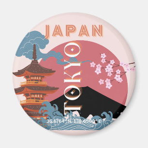 Tokio Japan Reisen Kunst, Retro Art Reisen Magnet
