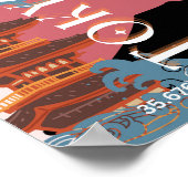 Tokio Japan Reisen Kunst, Retro Art Reisen Poster (Ecke)