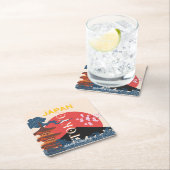 Tokio Japan Reisen Kunst, Retro Art Reisen Rechteckiger Pappuntersetzer (Vor Ort)