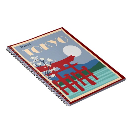 Tokio, Japan Reiseplakat Notizblock (Rechte Seite)