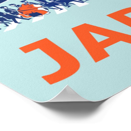 Tokio, Japan Reiseplakat Poster (Ecke)