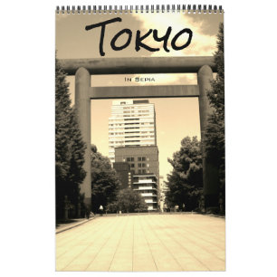 tokio japan sepia 2026 kalender